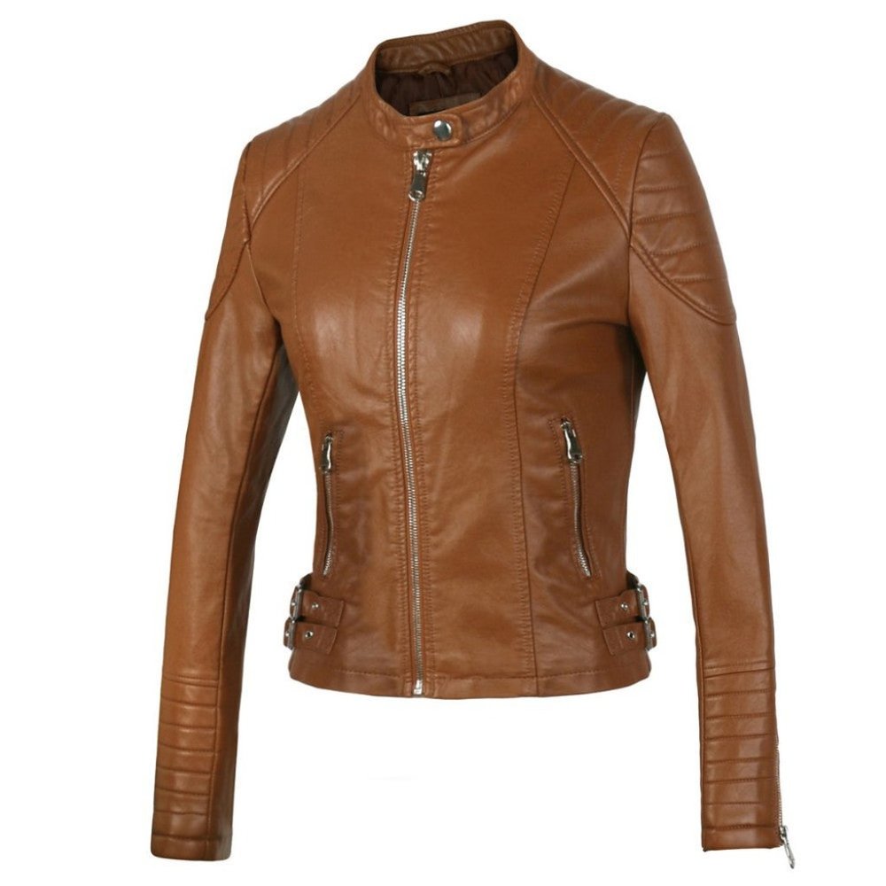 Bashwood Handmade Womens Genuine Lambskin Leather Jacket